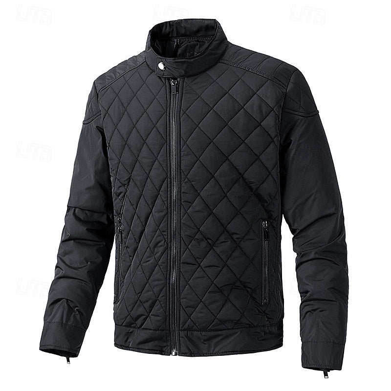 Men's quilted stand-collar jacket with a relaxed everyday fit