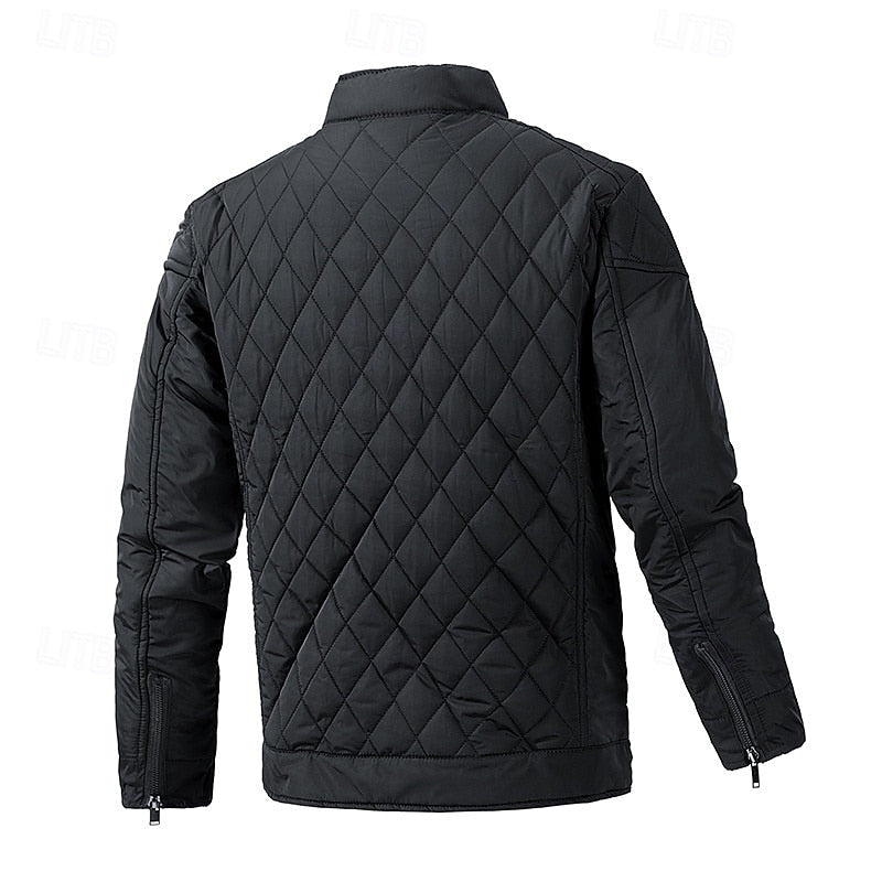 Men's quilted stand-collar jacket with a relaxed everyday fit