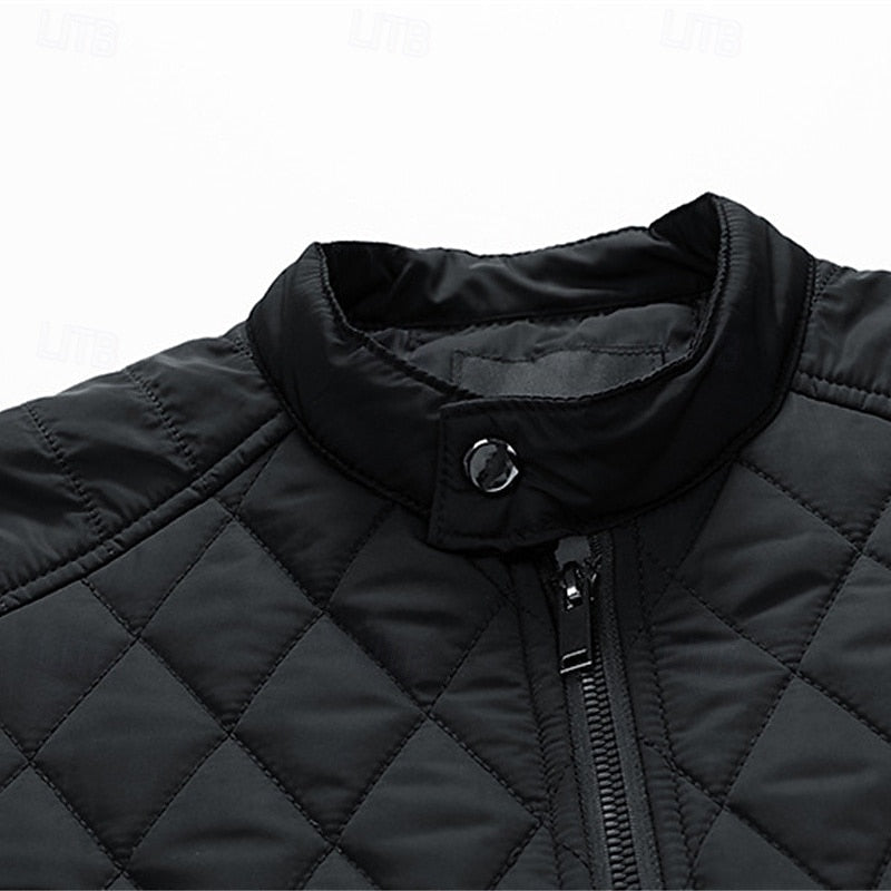 Men's quilted stand-collar jacket with a relaxed everyday fit