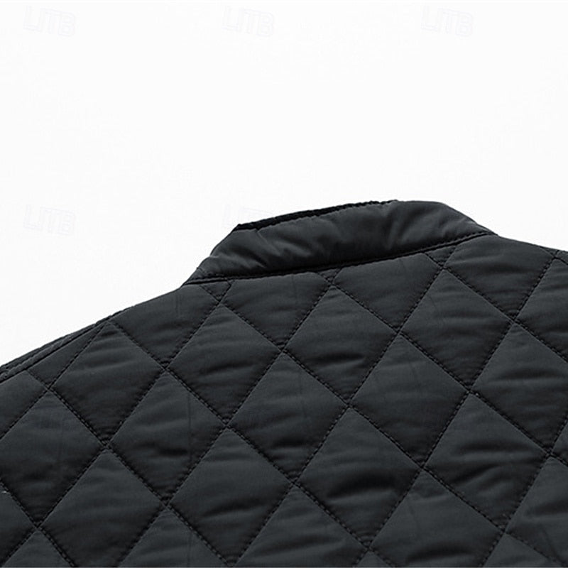Men's quilted stand-collar jacket with a relaxed everyday fit