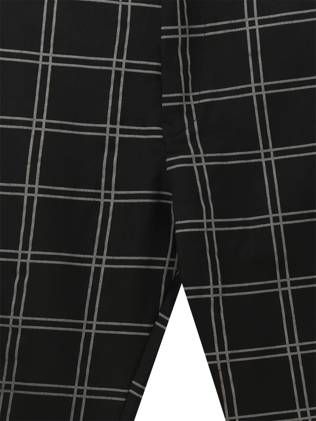 Men's slim-fit dress pants with a classic check pattern for the office
