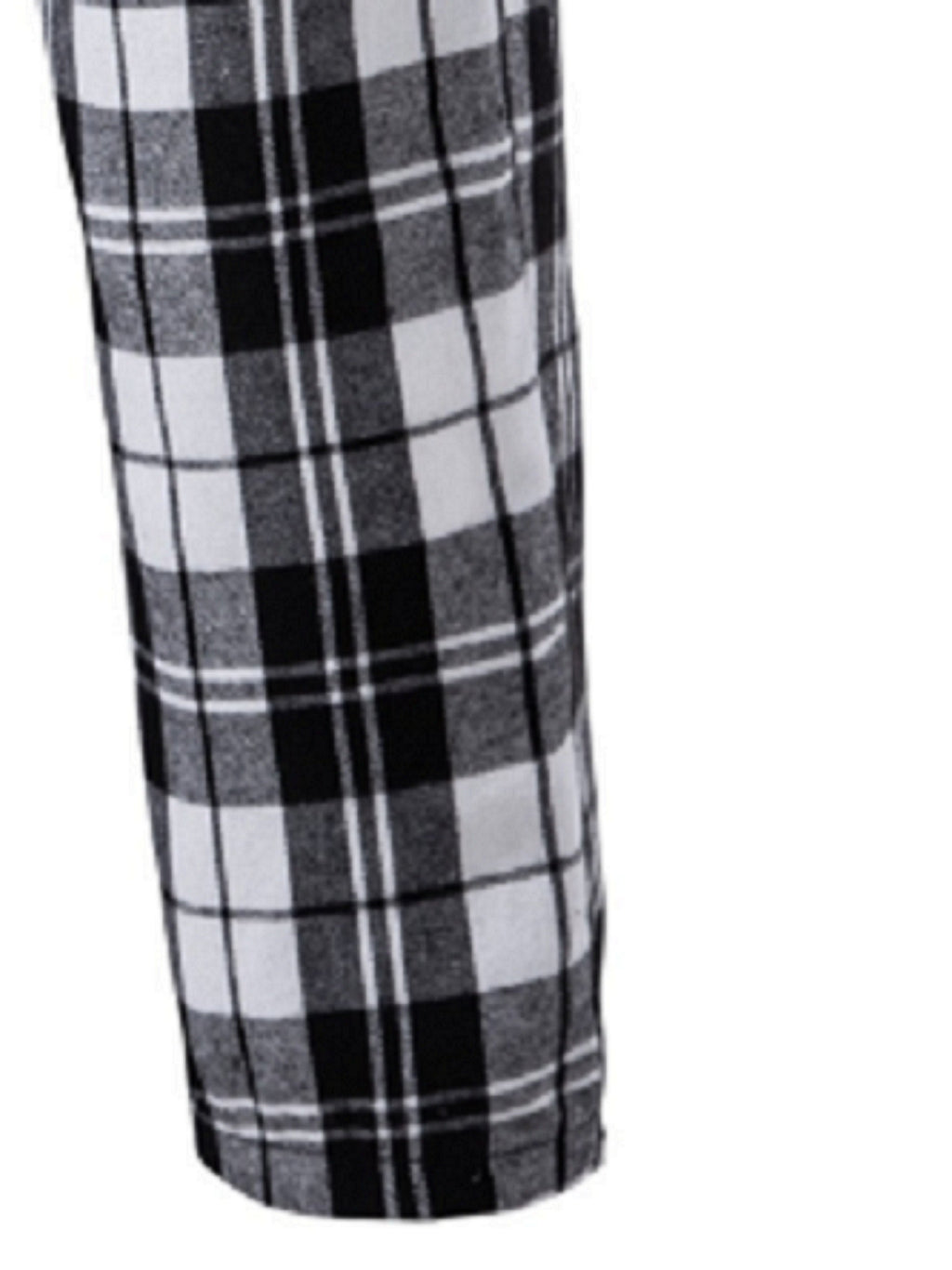 Men's plaid flannel lounge pants with an adjustable drawstring waist