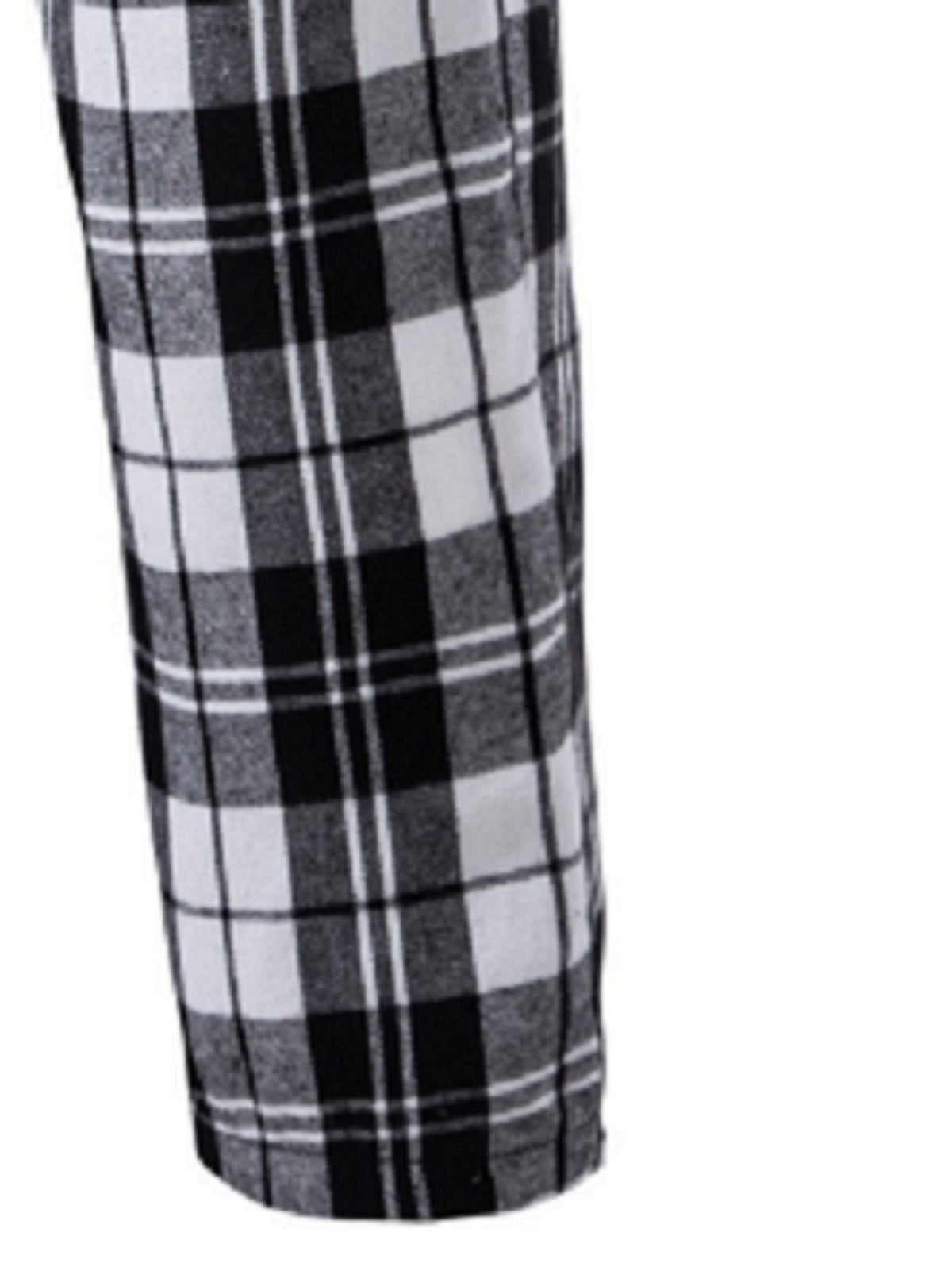 Men's plaid flannel lounge pants with an adjustable drawstring waist