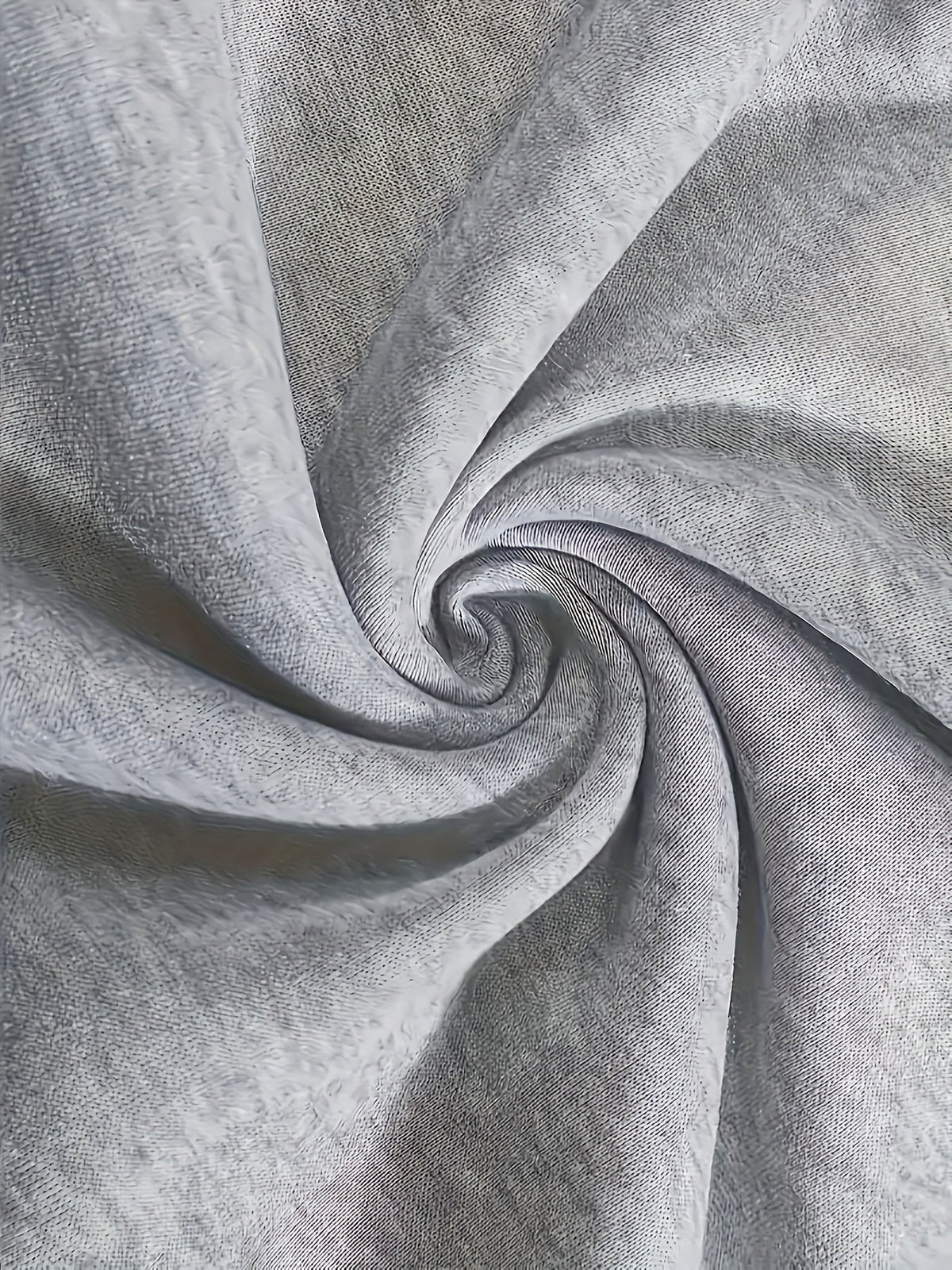 Women's grey cargo joggers, close-up of fleece knit fabric