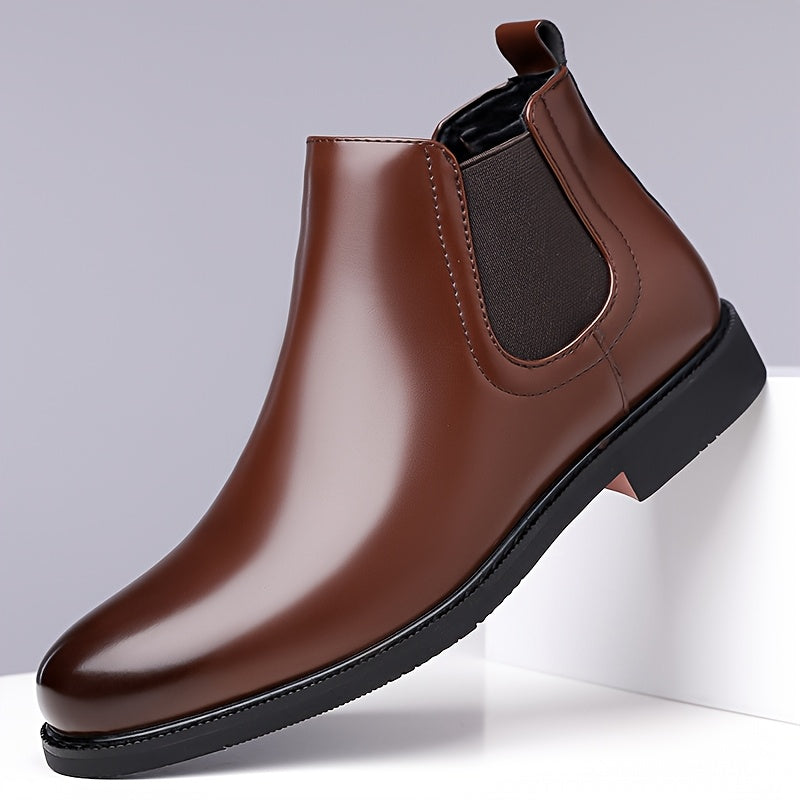 Men's classic slip-on Chelsea boots with a cushioned footbed