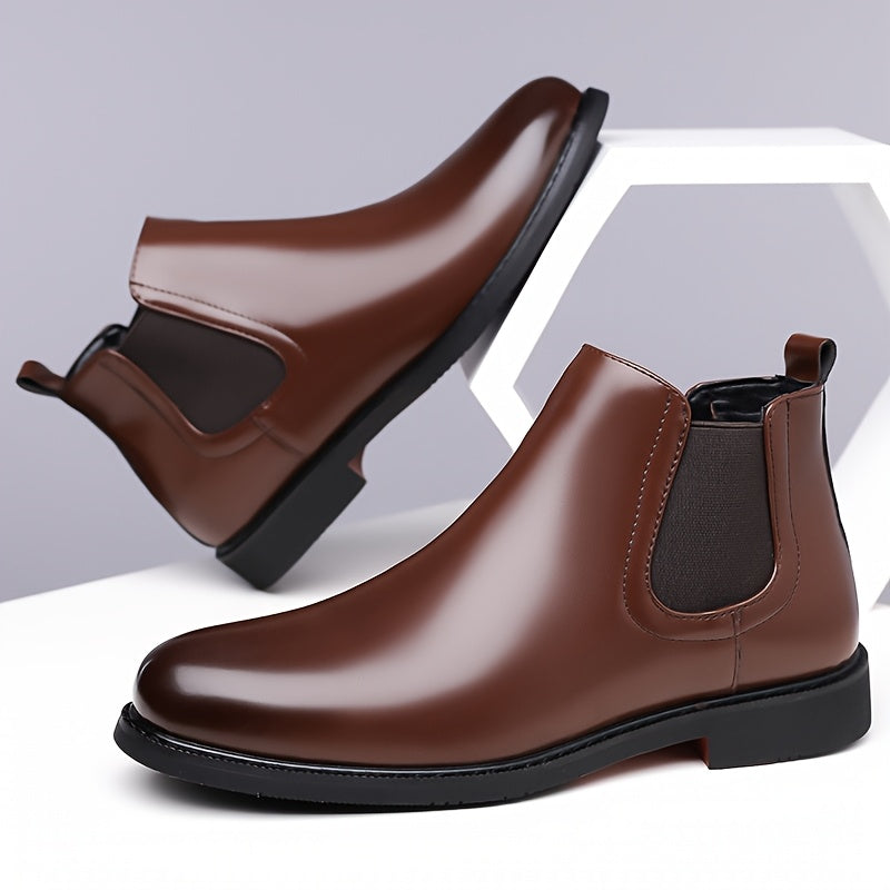 Men's classic slip-on Chelsea boots with a cushioned footbed