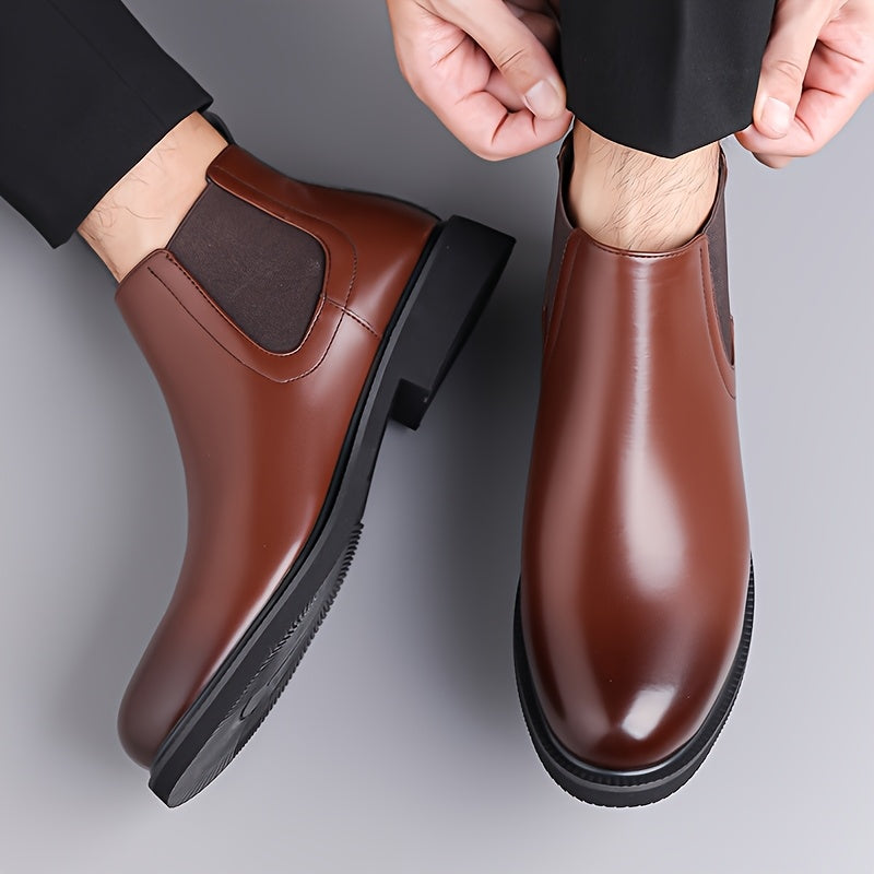 Men's classic slip-on Chelsea boots with a cushioned footbed