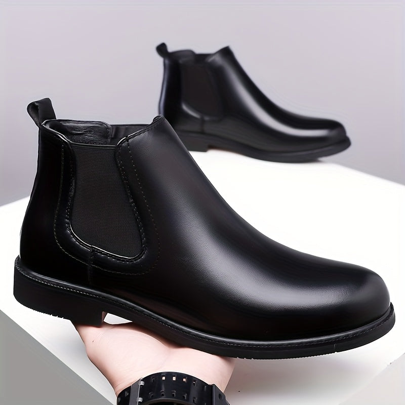 Men's classic slip-on Chelsea boots with a cushioned footbed