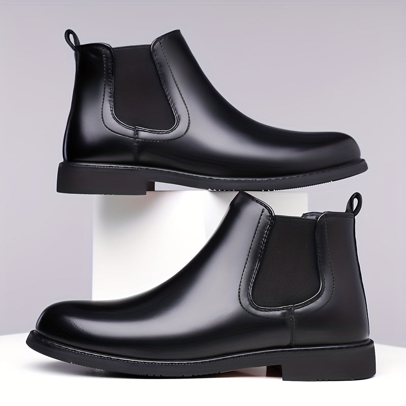 Men's classic slip-on Chelsea boots with a cushioned footbed