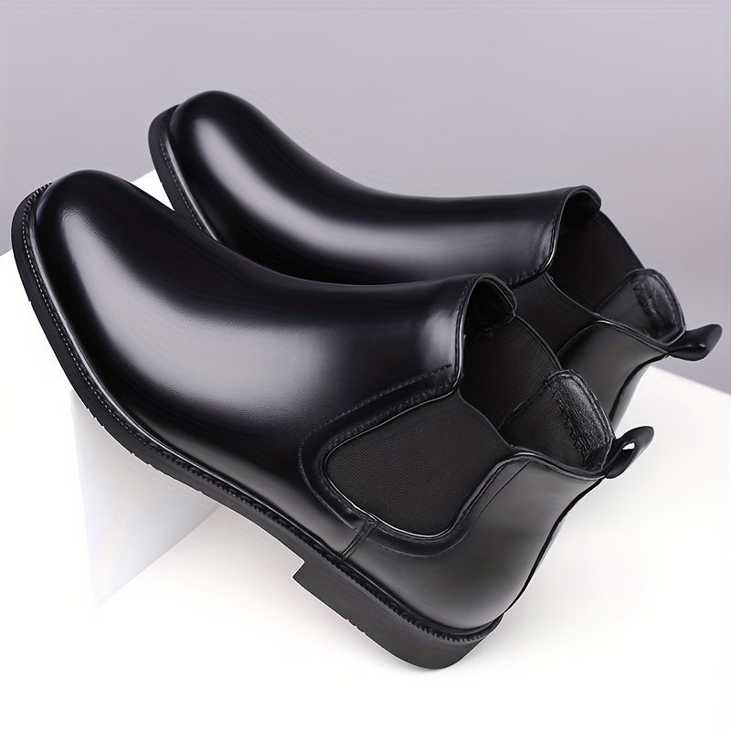 Men's classic slip-on Chelsea boots with a cushioned footbed