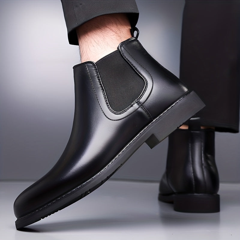 Men's classic slip-on Chelsea boots with a cushioned footbed