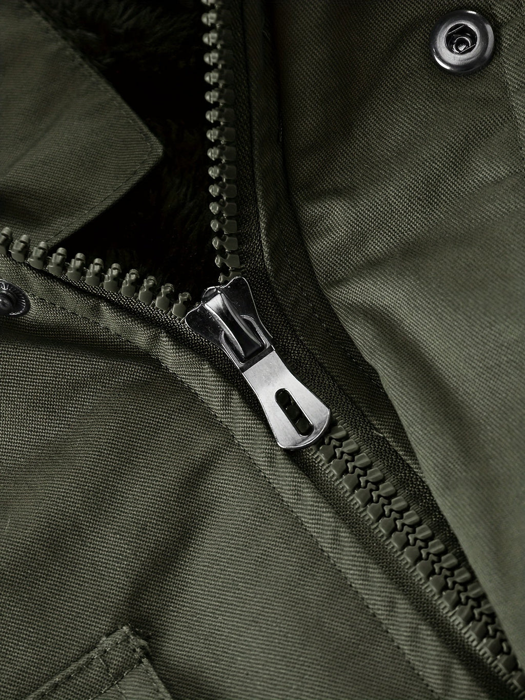 Men's rugged mid-length hooded winter jacket with a plush lining