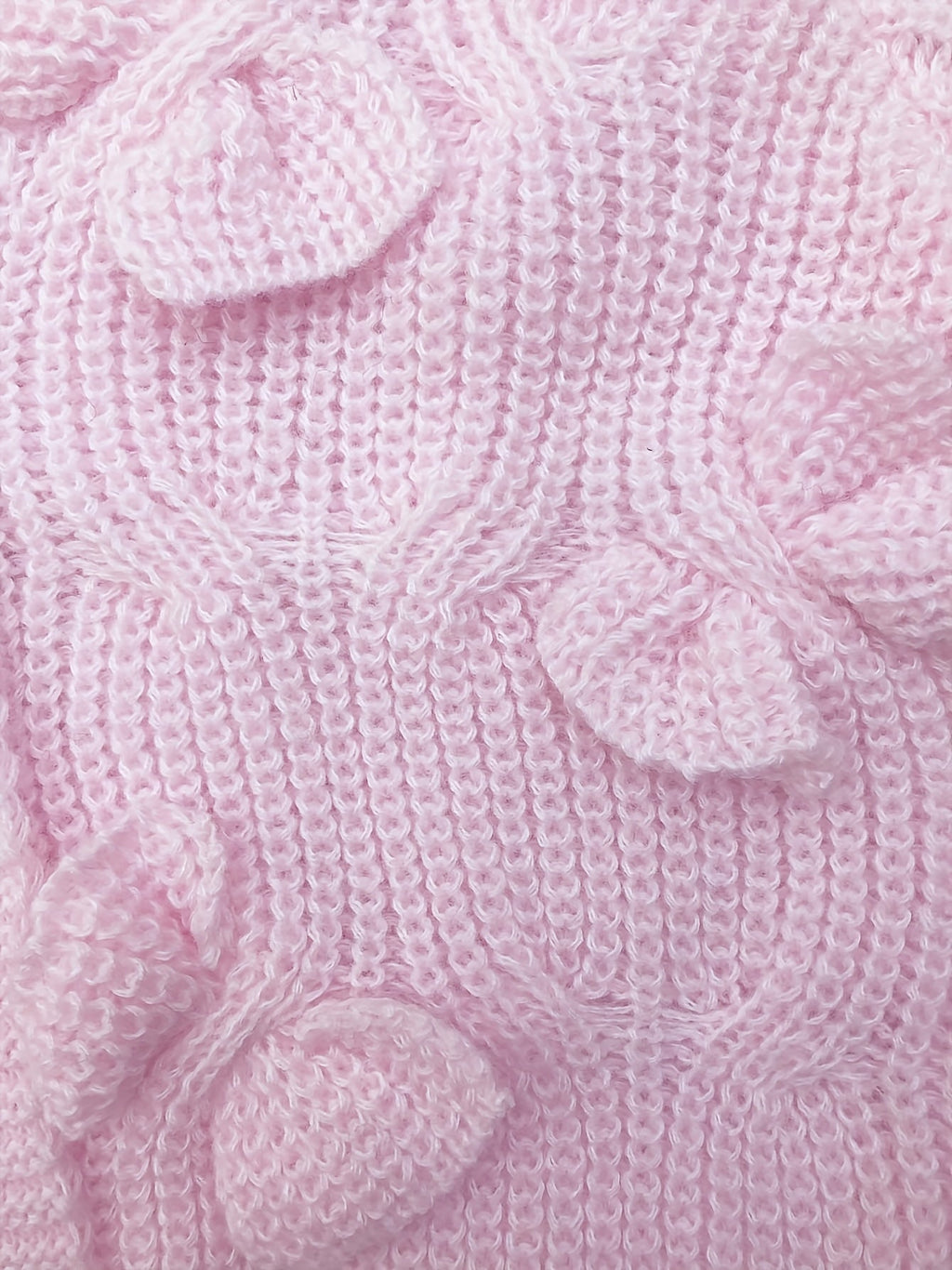 Women's pink bow-detail cardigan with a button-front closure
