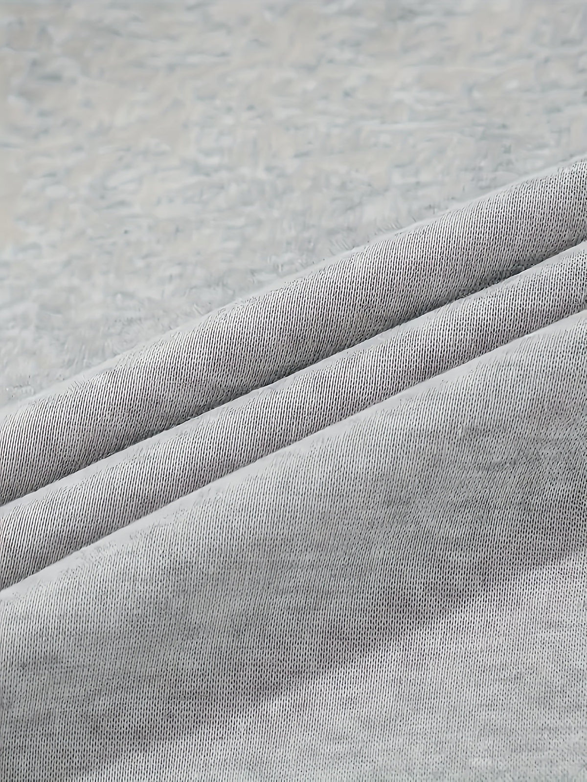 Women's gray fleece jogger pants, ribbed knit fabric texture