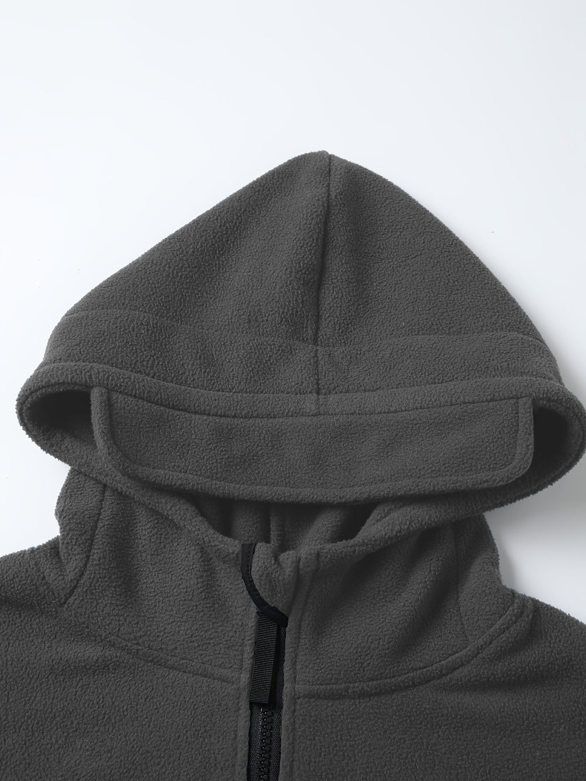 Men's insulated hooded zip jacket with chest and sleeve pockets